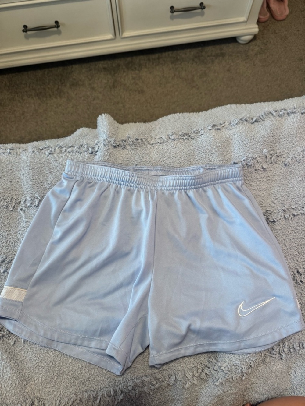 Nike Women's Light Blue Athletic Shorts